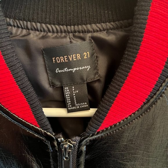 Forever 21 Black Patent Bomber Jacket - Picture 6 of 6